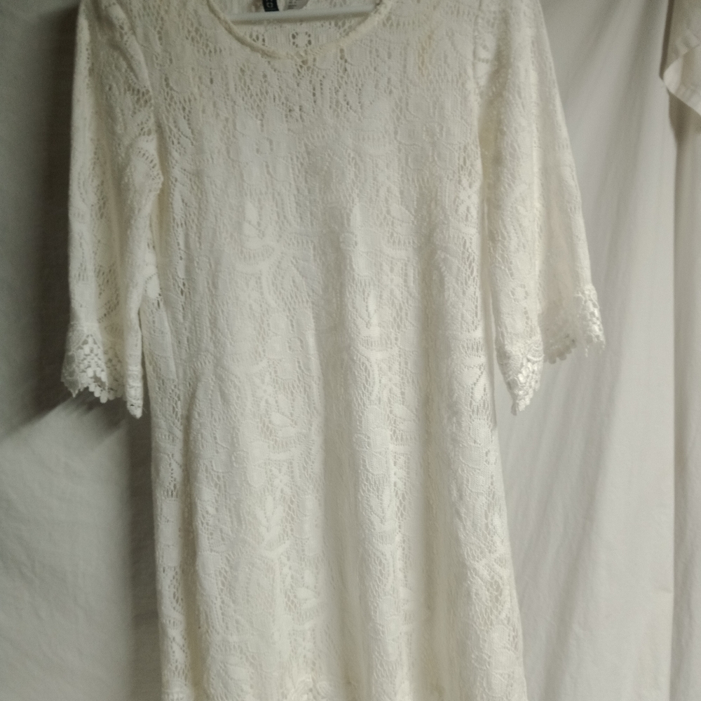 Divided by H&M Crochet Lace Bell Sleeve Mini Dress